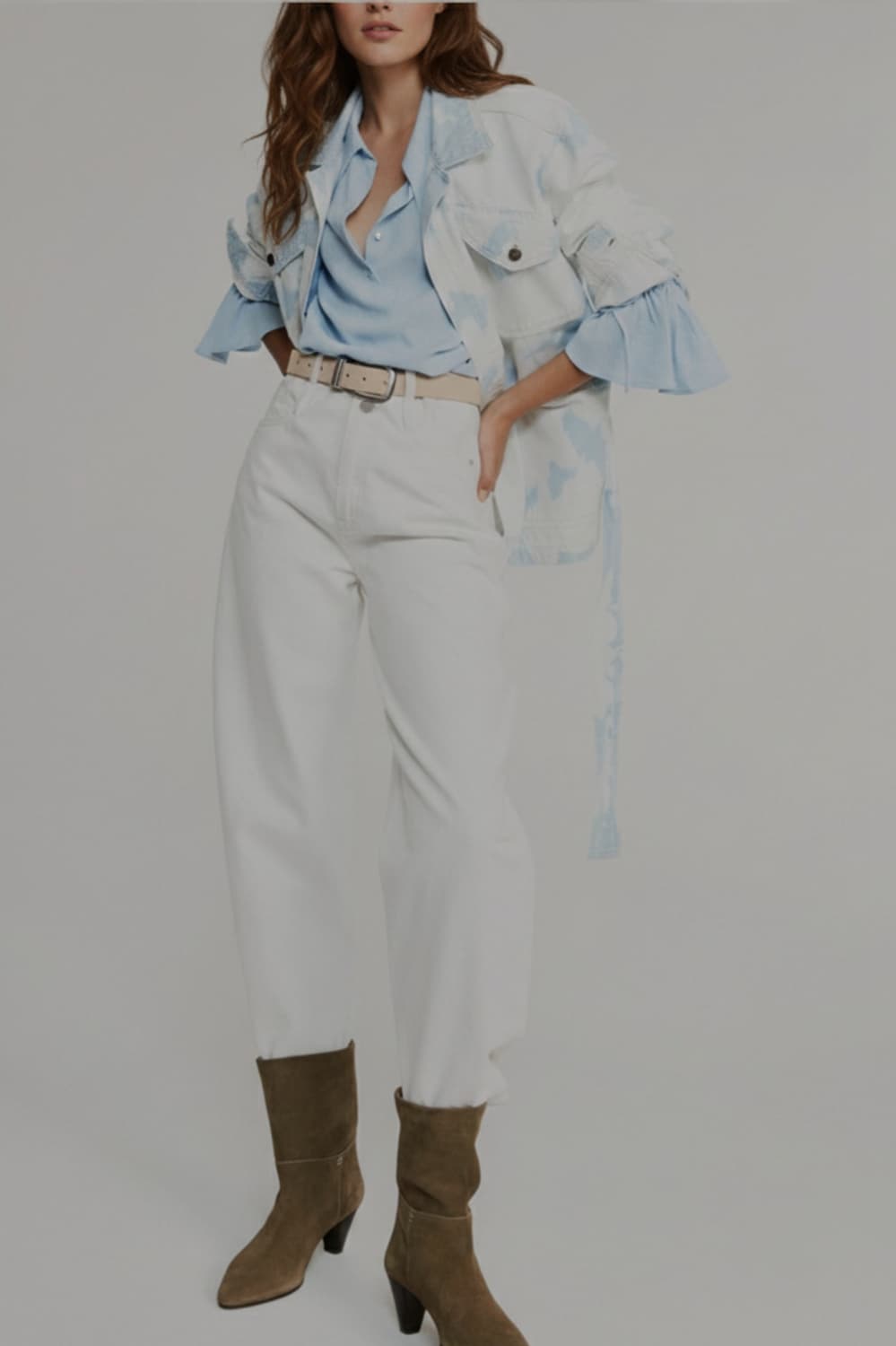 (새상품)끌로디피에로 벨티드 데님자켓 38사이즈 상품이미지3