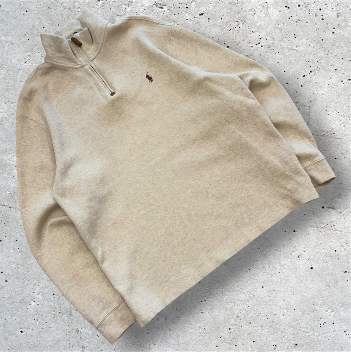 [L] 폴로 랄프로렌 신형 큐알 하프집업 맨투맨 베이지 D864 상품이미지1