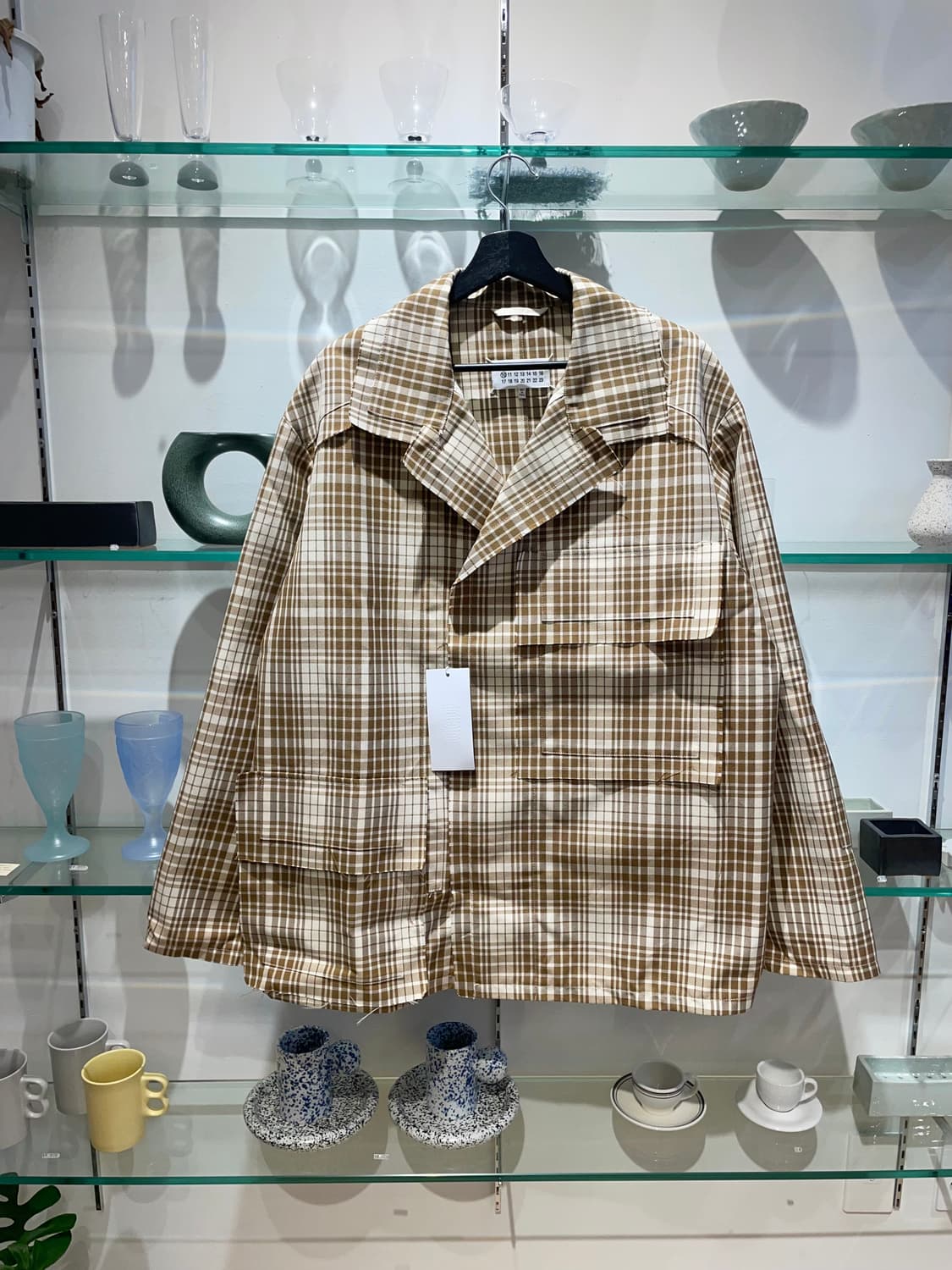 마르지엘라 oversized brown check jacket 상품이미지1