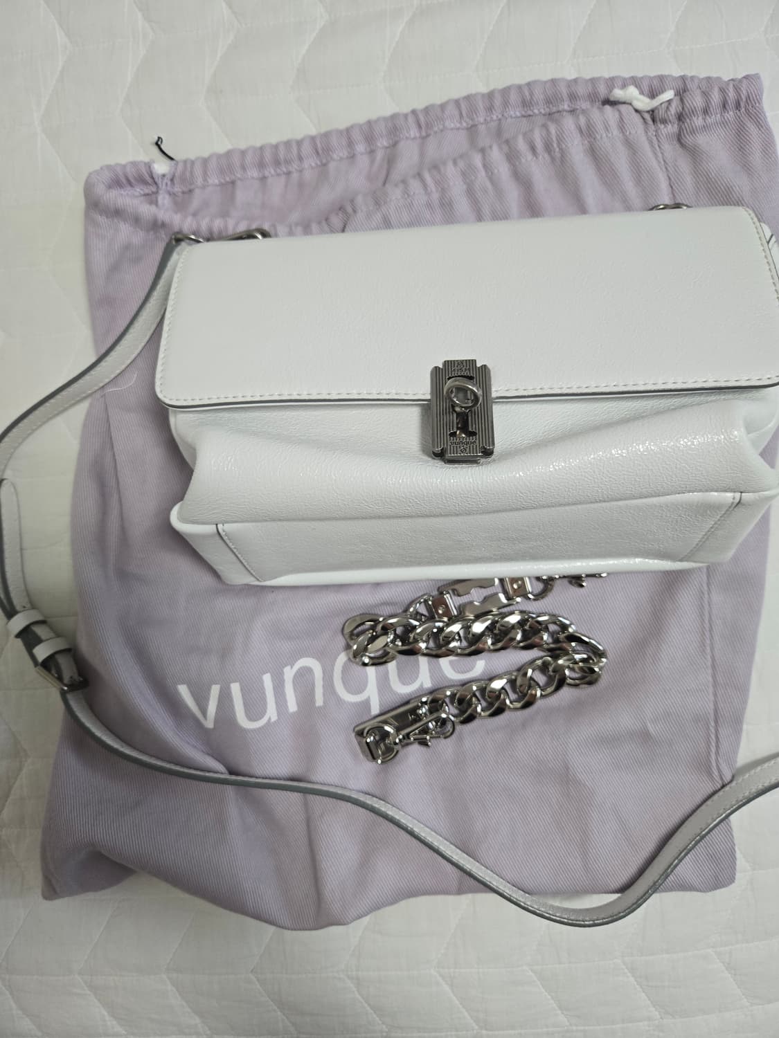 분크 바게트백 화이트(아이보리 아님) 상품이미지2