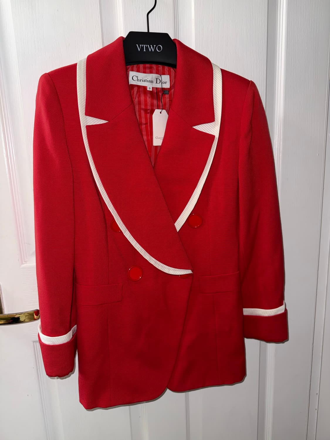 Christian dior 레드 셋업 (빈티지) 상품이미지1