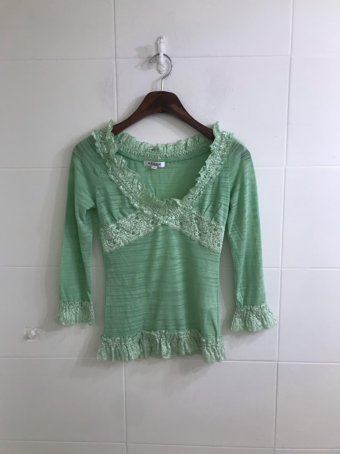 애플민트 페어리 레이스 도트 모리걸 코디세트 상품이미지5