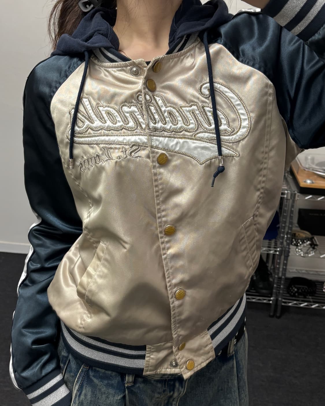 MLB 00s 카디널스 사틴 스타디움 자켓 상품이미지3