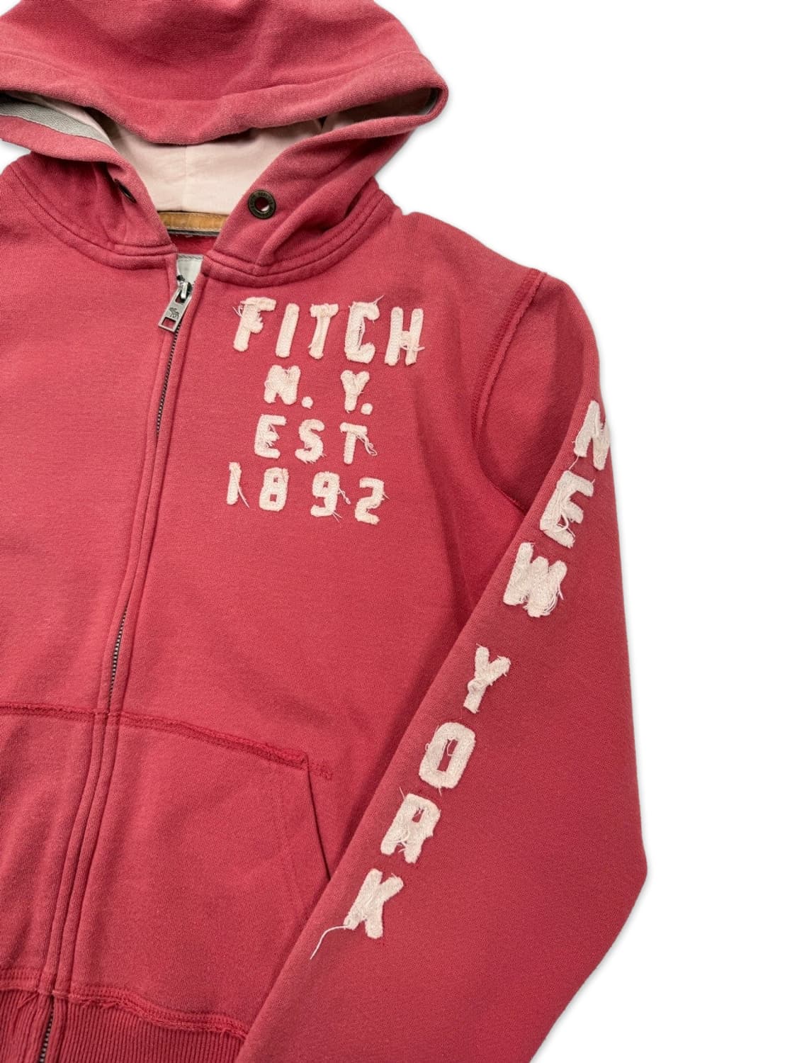 빈티지 아베크롬비 레드 패치 후드 집업 상품이미지6