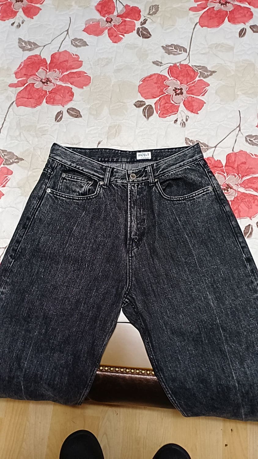 모드나인 와이드데님팬츠 30인치 기장107 상품이미지2