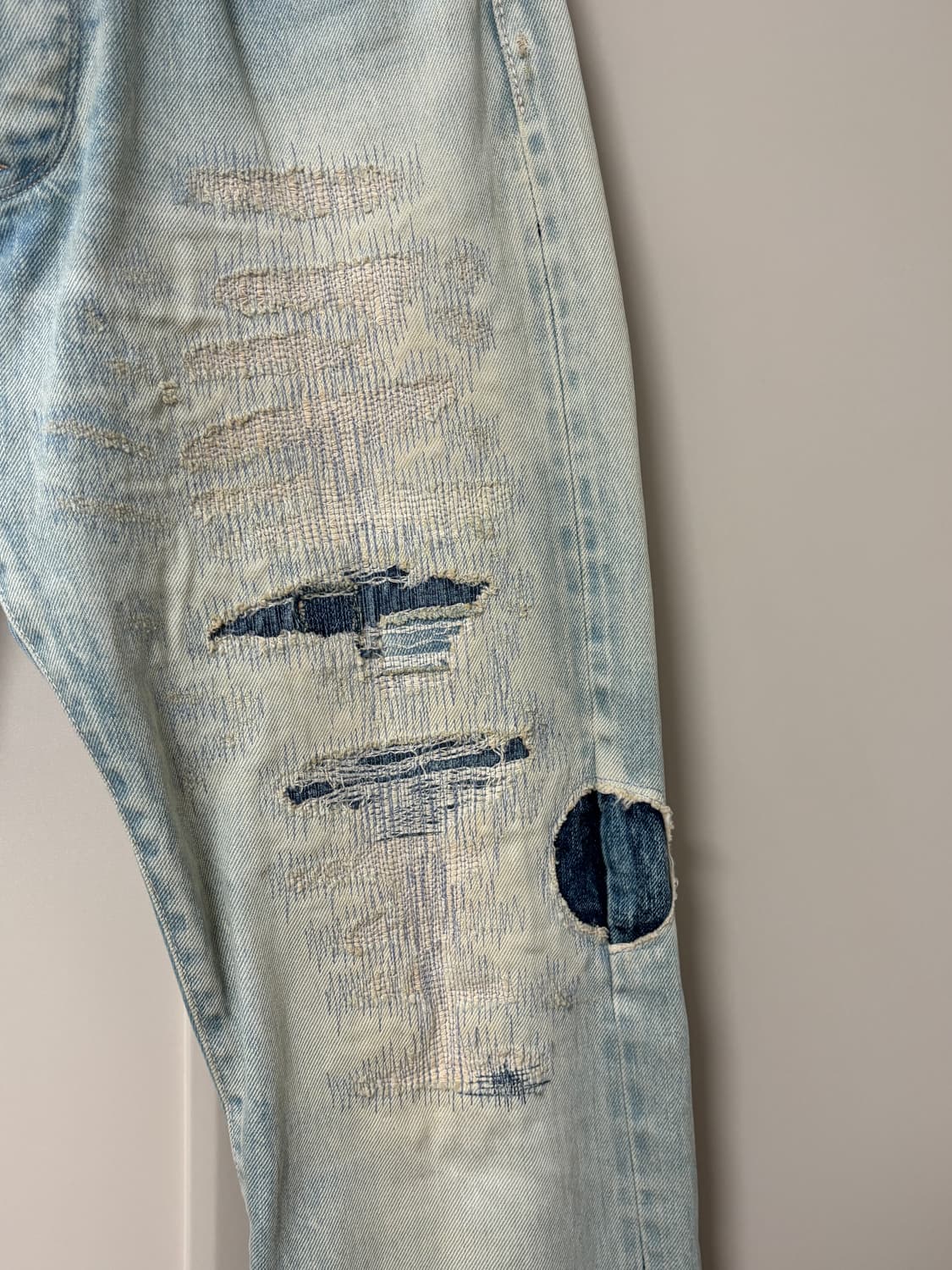 KURO 데미지 워싱 청바지 32추정 상품이미지3