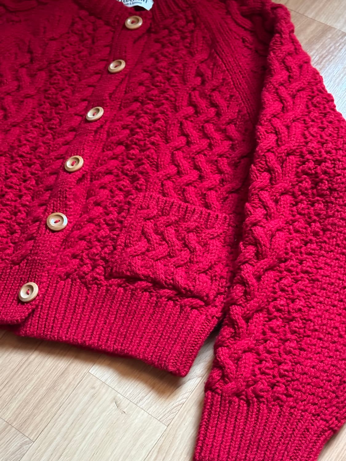 튜드먼트 케이블 빨강 가디건 상품이미지5