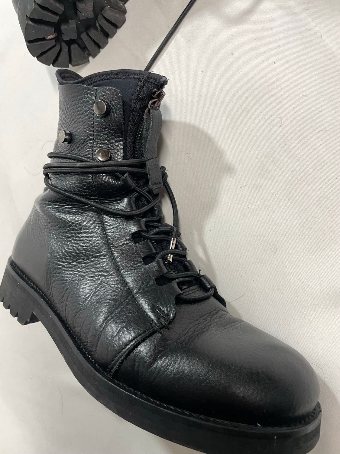 h&m studio 17aw 레이스업 레더 부츠 상품이미지4