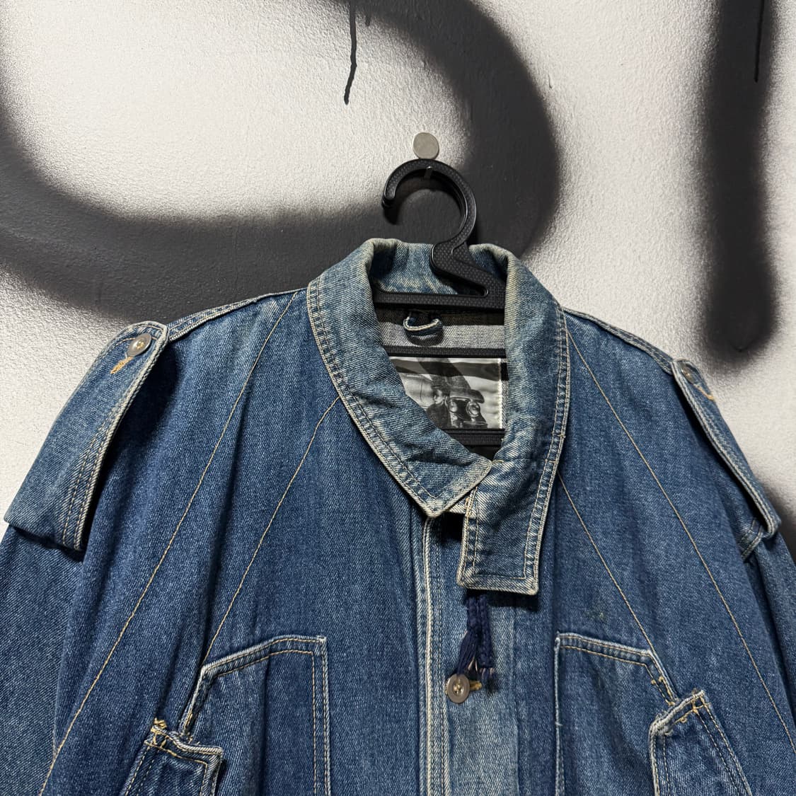 VTG 빈티지 멀티 디테일 더블 스냅 데님 블루종 자켓 상품이미지3