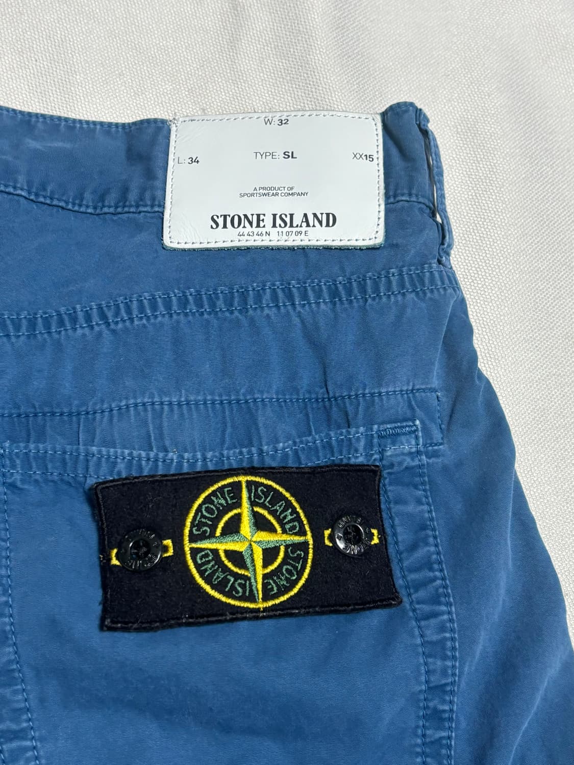 🫶🏻 스톤아일랜드 TYPE:SL 블루 코튼 팬츠 🫶🏻 상품이미지6