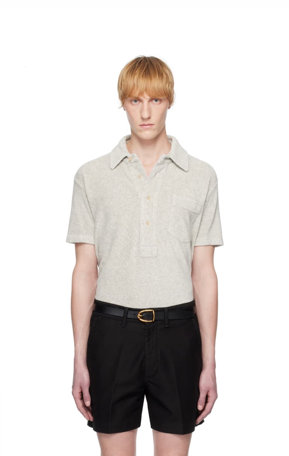 [50]톰포드 타월링 폴로셔츠 그레이 새상품 상품이미지1