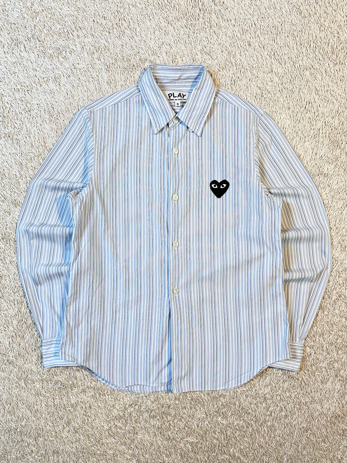 꼼데가르송 CDG 블랙와펜 스트라이프 셔츠 블루 상품이미지1