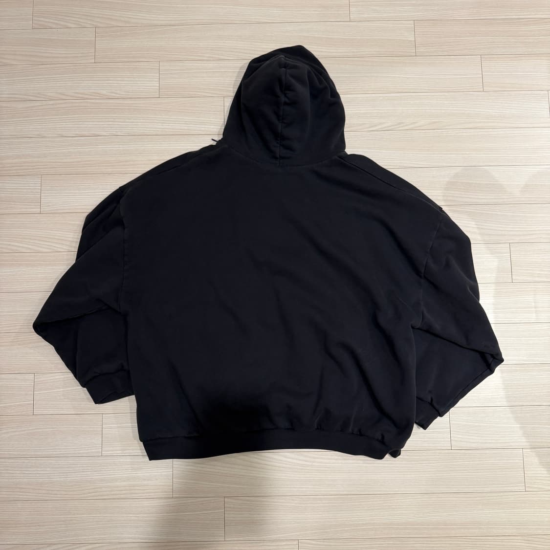 yzy 이지 더블페이스 후드 블랙 XL 상품이미지2