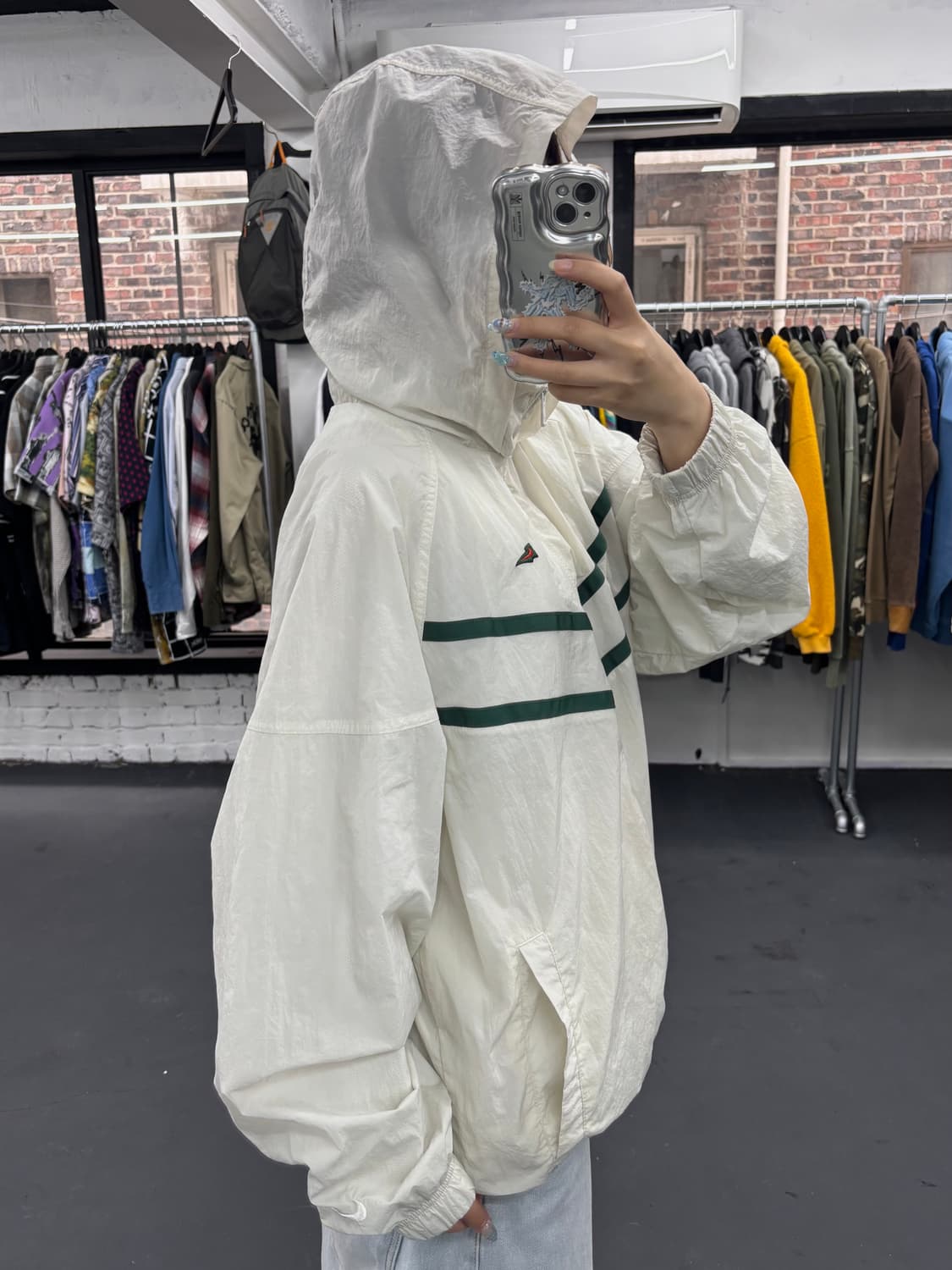 나이키 올드스쿨 아치로고 아노락 바람막이 상품이미지3