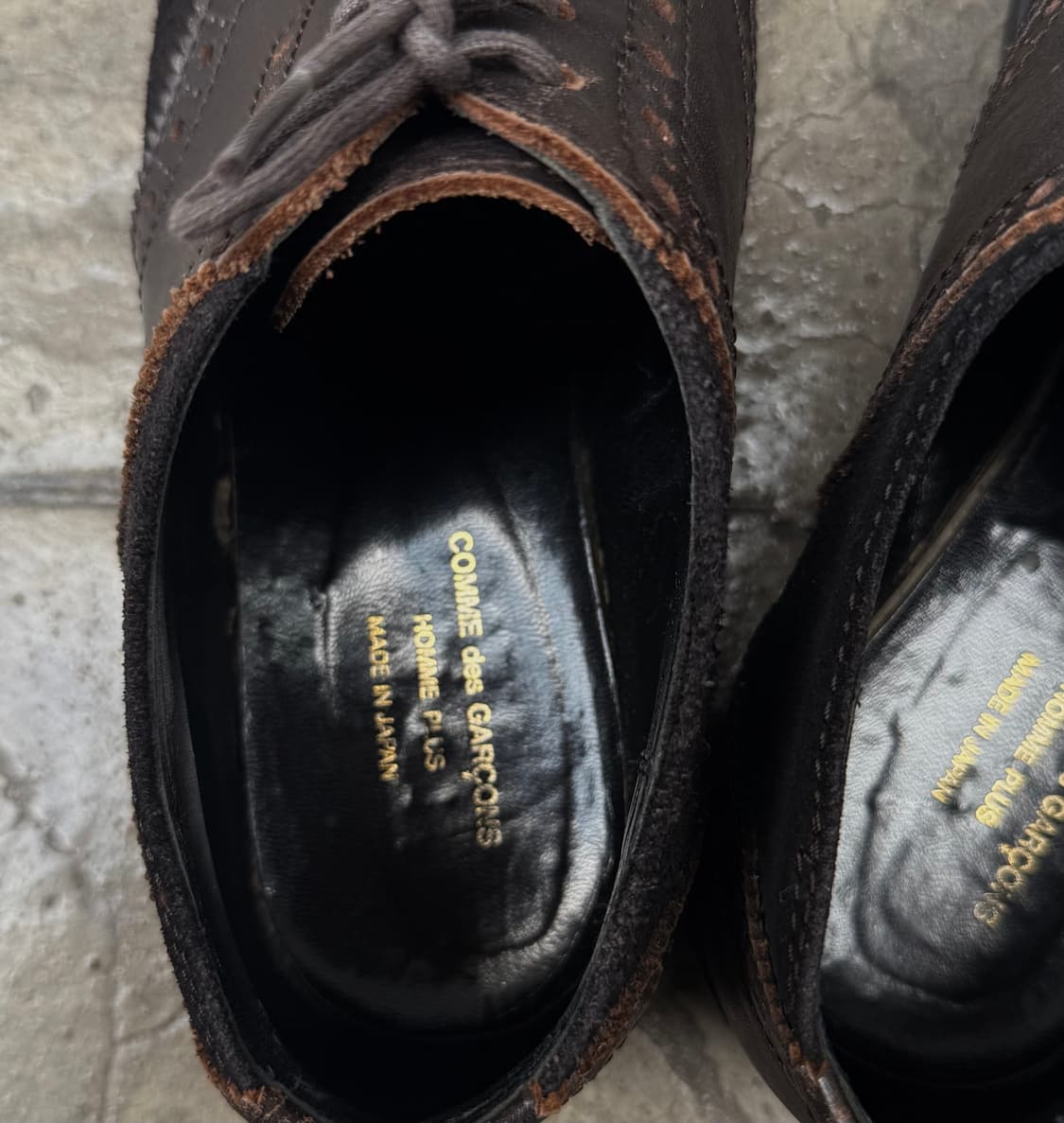 꼼데가르송 옴므 레더 스웨이드 도킹 슈즈 상품이미지5