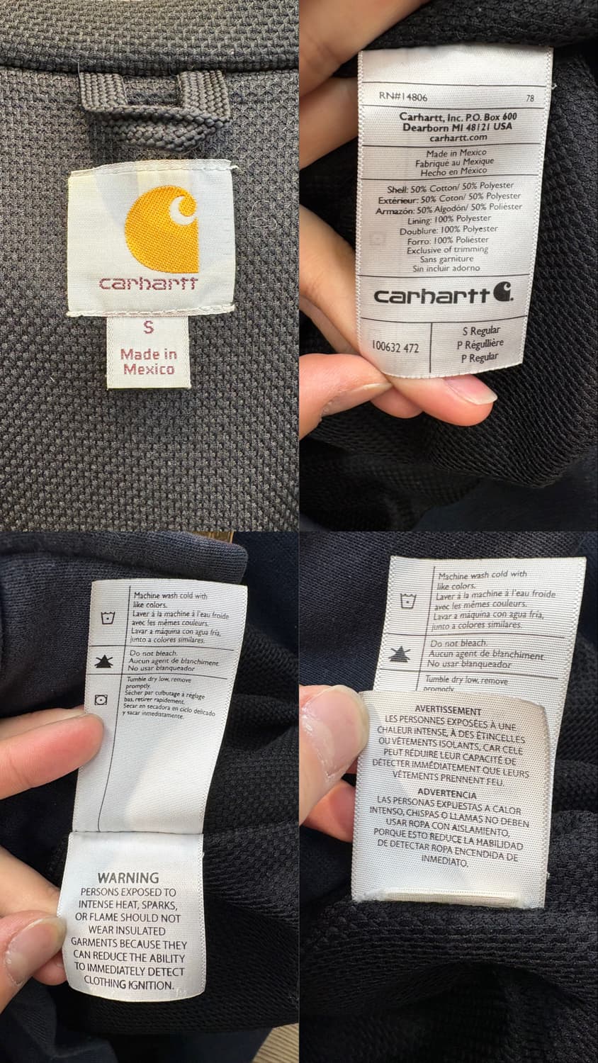 칼하트 써멀 와플 후드집업 상품이미지10