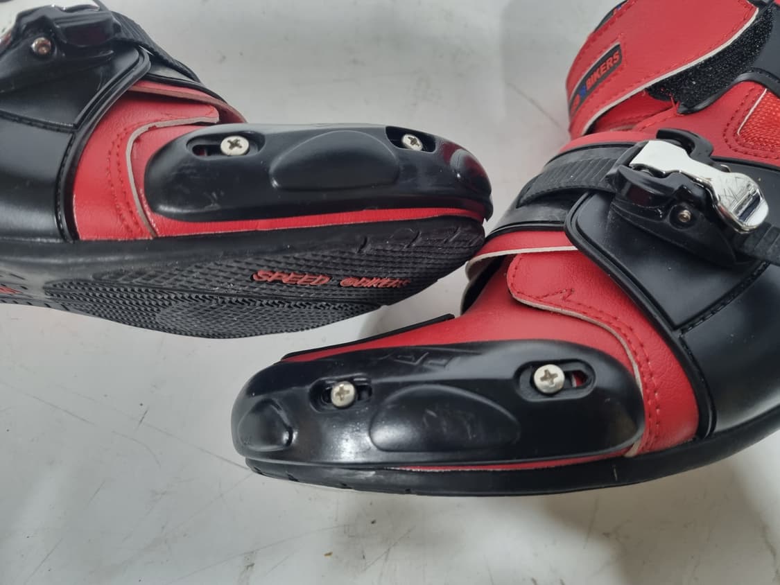 SPEED BIKERS 레드 오토바이 라이딩 숏부츠 상품이미지5