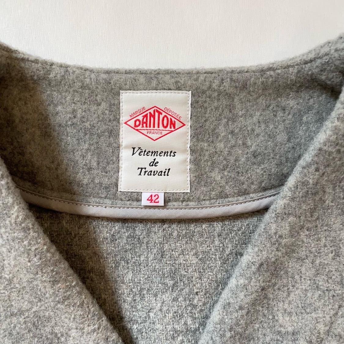 단톤 노카라 울 자켓 상품이미지5