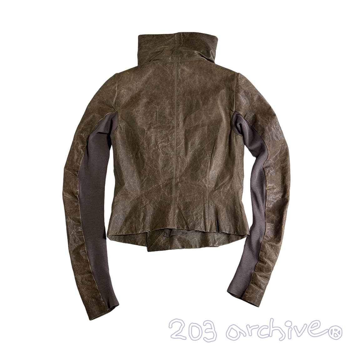 릭오웬스 여성 하이넥 램스킨 자켓 상품이미지2