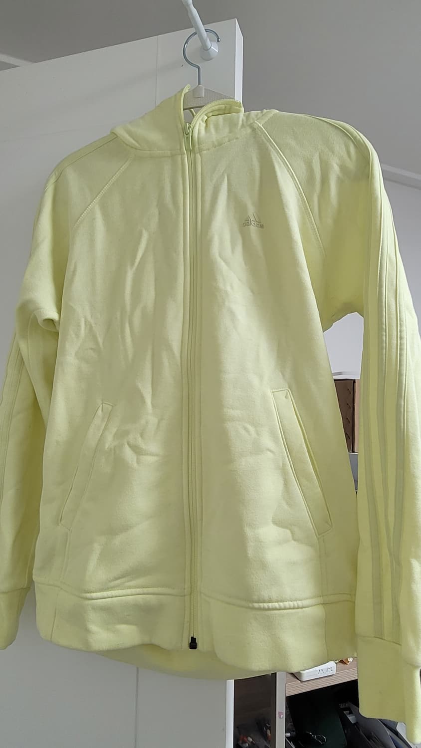 아디다스 레몬색 연노란색 후드집업 상품이미지1