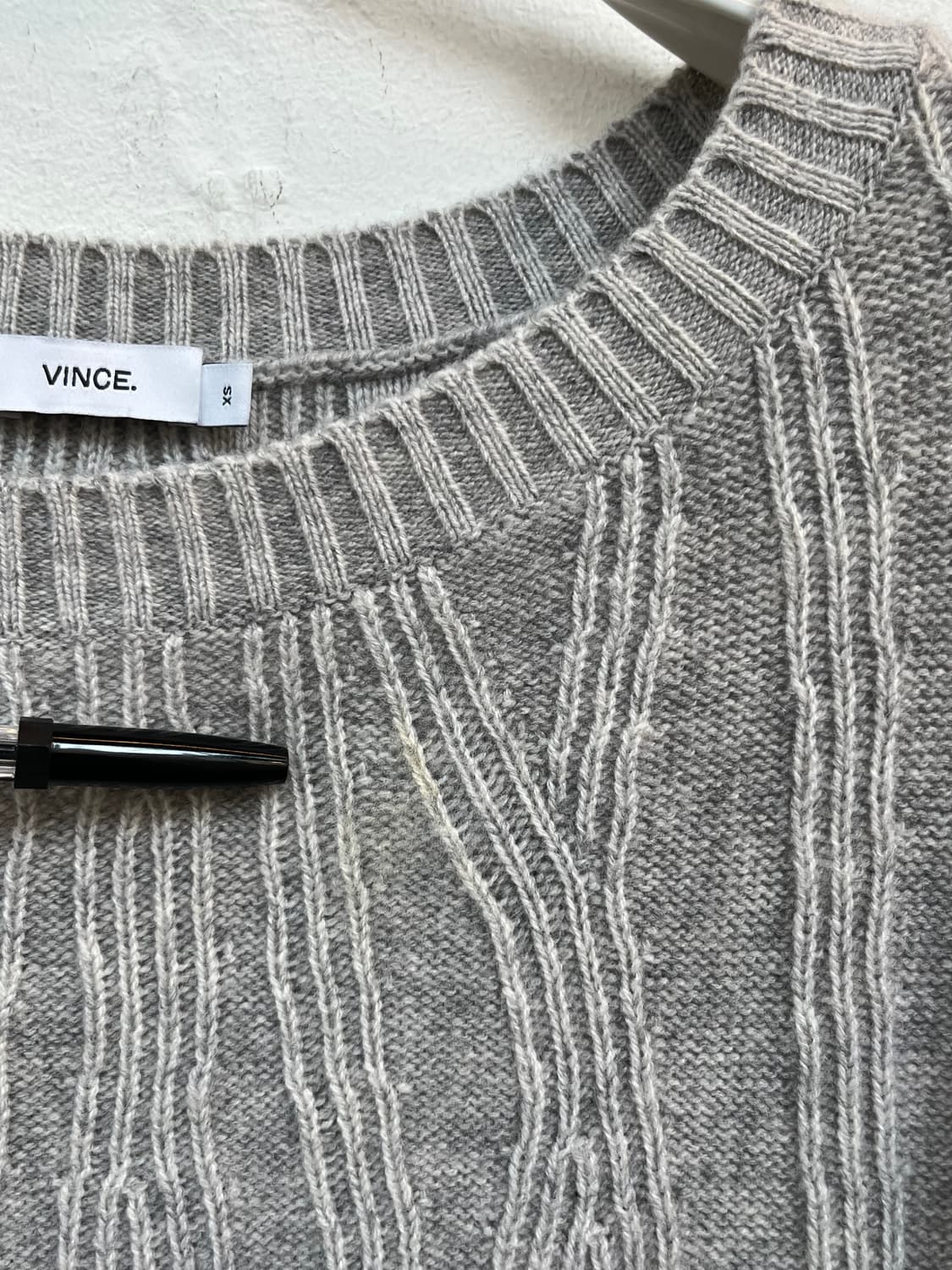 Vince 울 캐시미어 리브 니트 스웨터 XS 상품이미지7