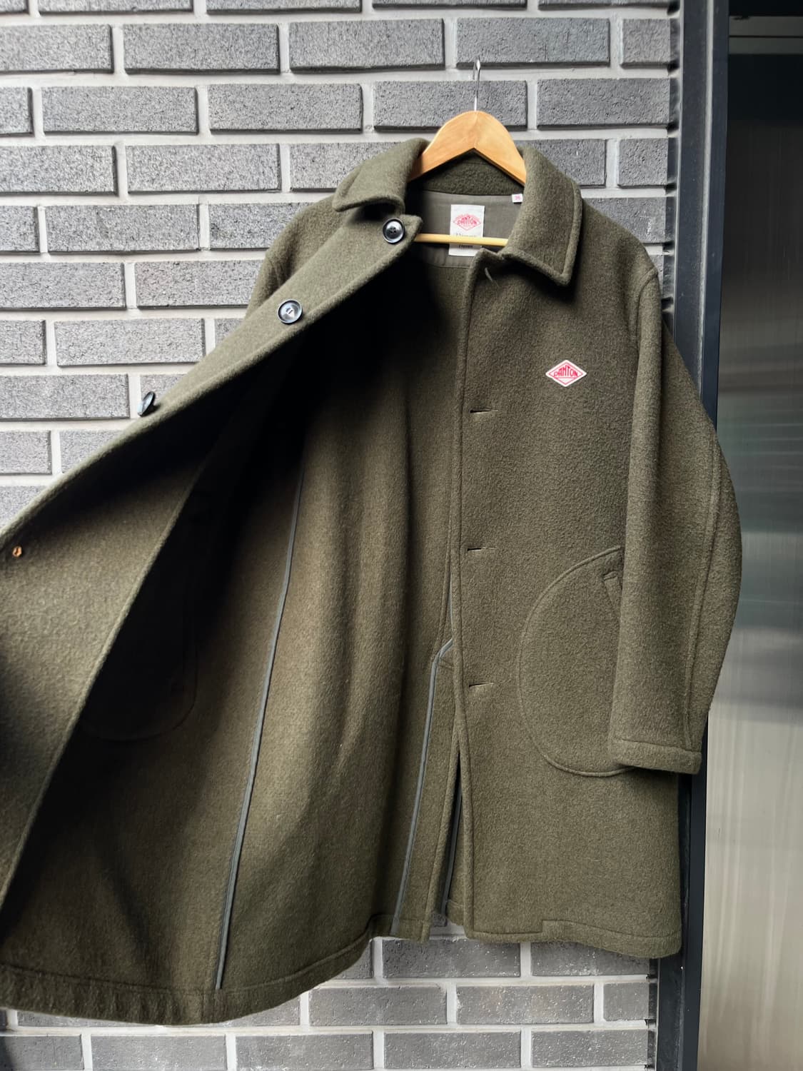 단톤 울 롱코트 다크그린 38 상품이미지9