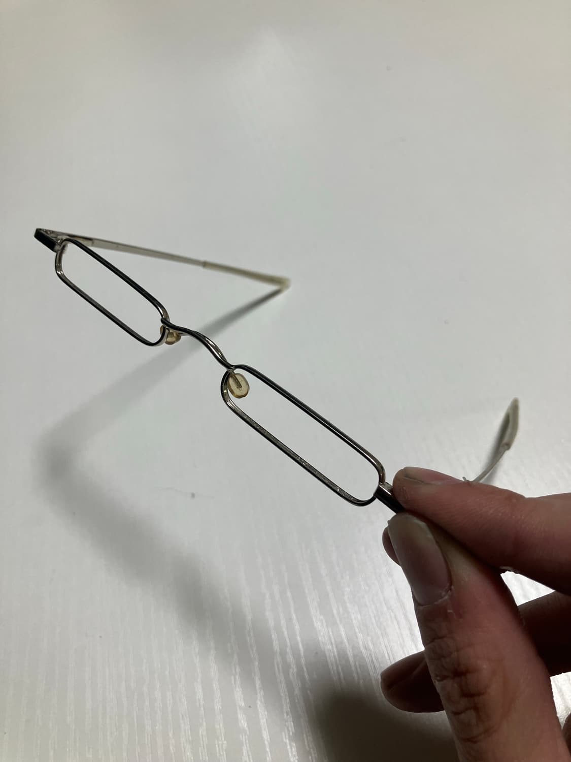 Japanese 90s 빈티지 레트로 나노 사이즈 실버 안경테  상품이미지5