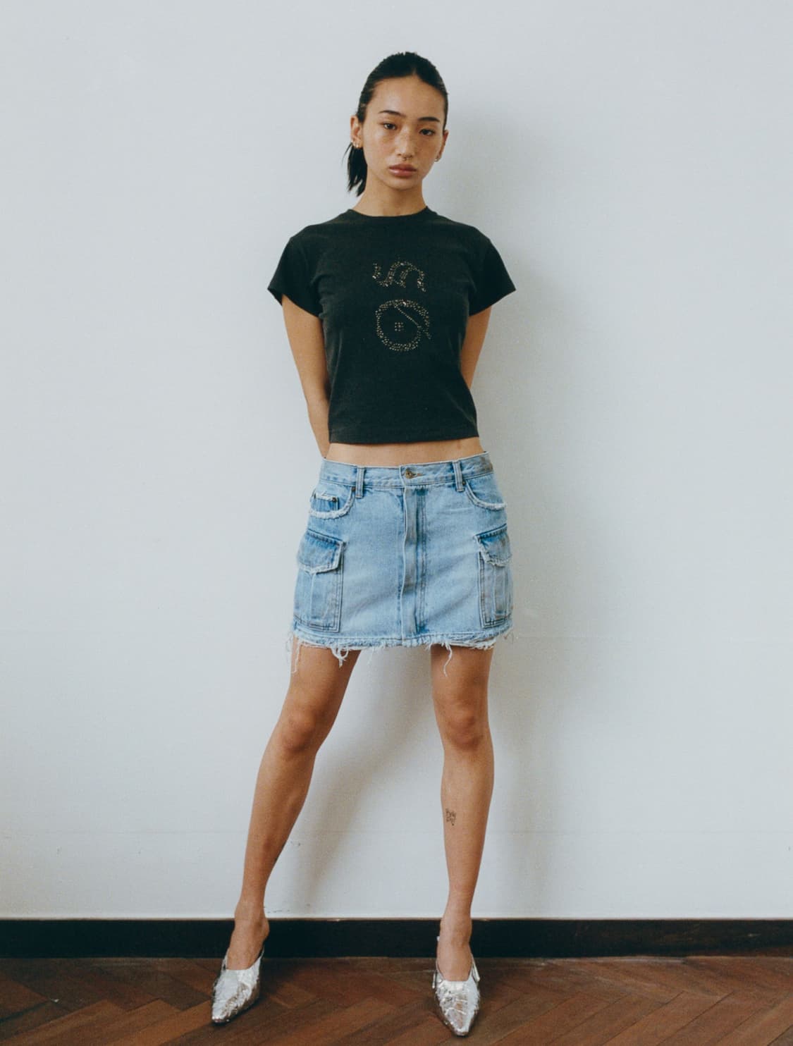 SEO 에스이오 STUD CROPPED TOP BLUE 상품이미지1
