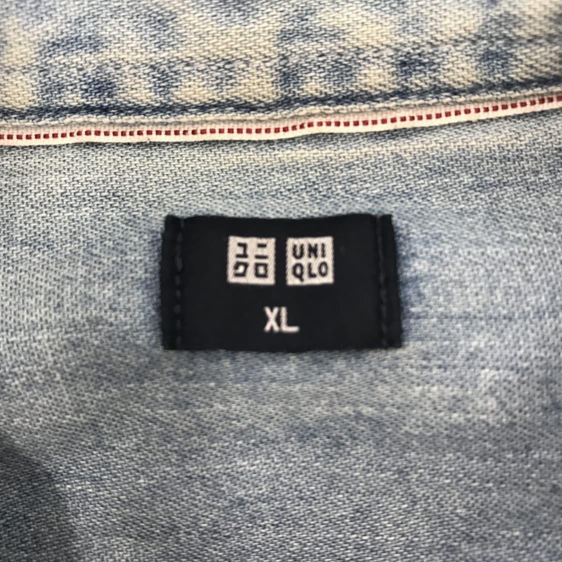 유니클로 워시드 샴브레이 데님셔츠 [XL] 상품이미지4