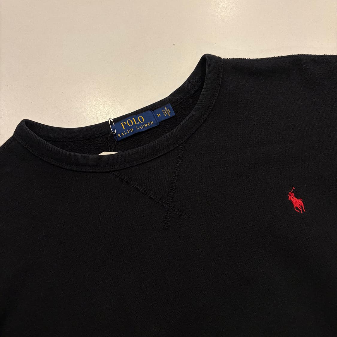 [M] 폴로 랄프로렌 블랙 스웻 맨투맨 티셔츠 C432 상품이미지3
