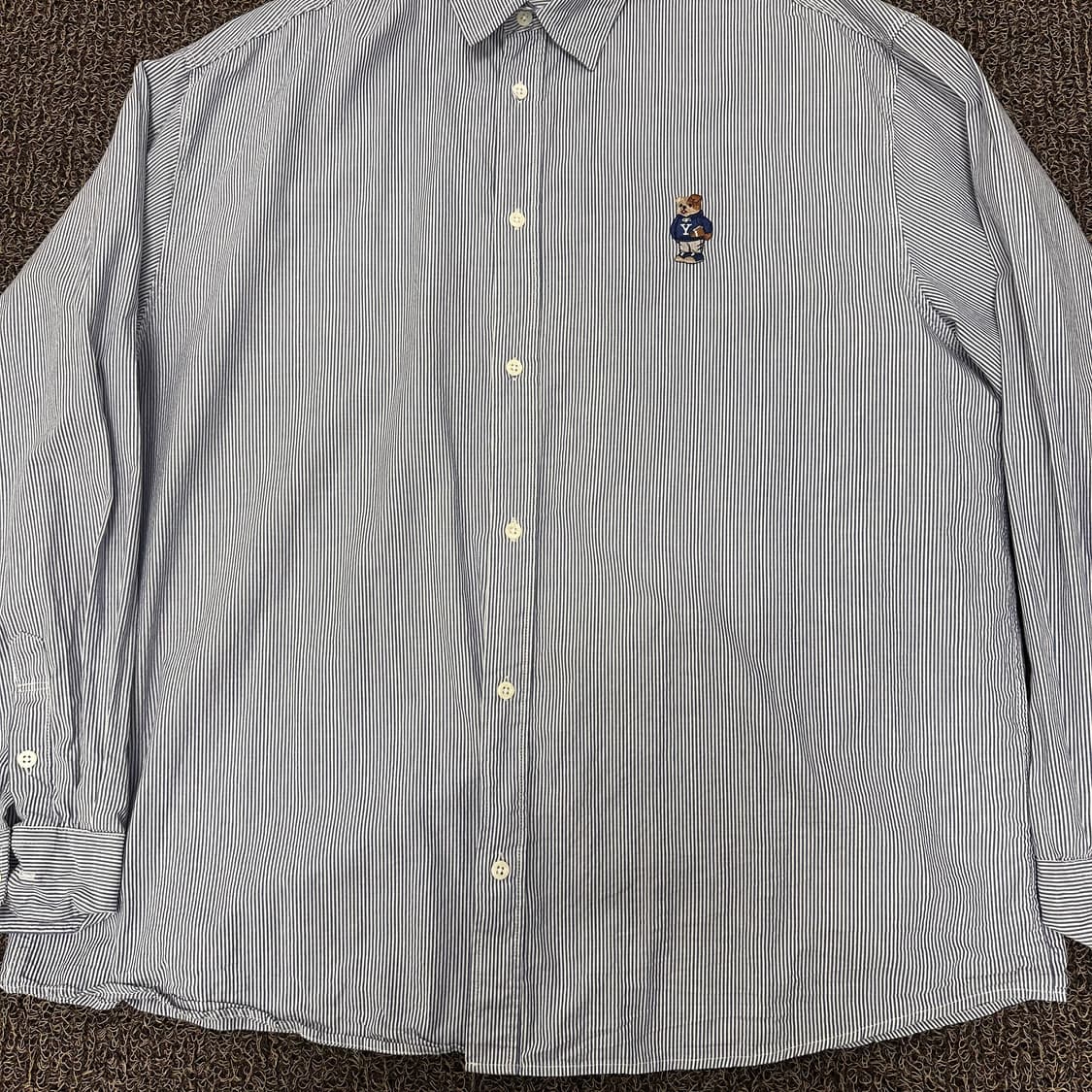 YALE 예일 스트라이프 셔츠 남방 XL 상품이미지3