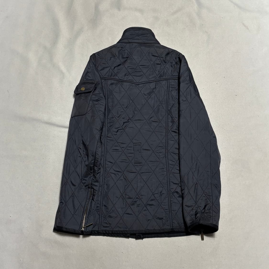 34 바버 여성용 넥 버클 네이비 퀄팅 자켓 상품이미지3