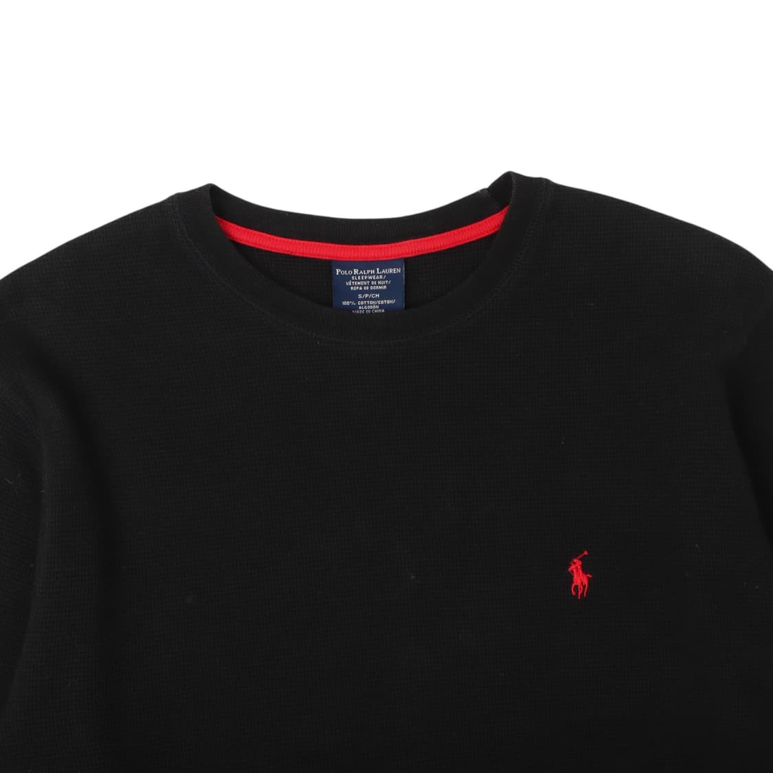 폴로 랄프로렌 블랙 코튼 와플 롱슬리브 상품이미지2