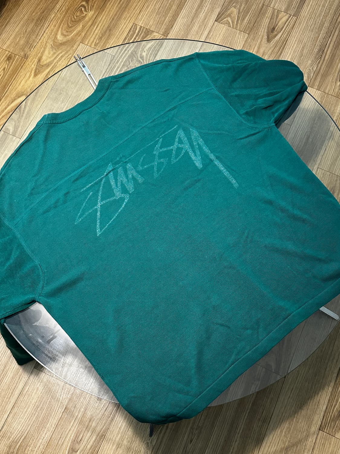 [L] 스투시 풋볼 스웨터 그린 상품이미지3