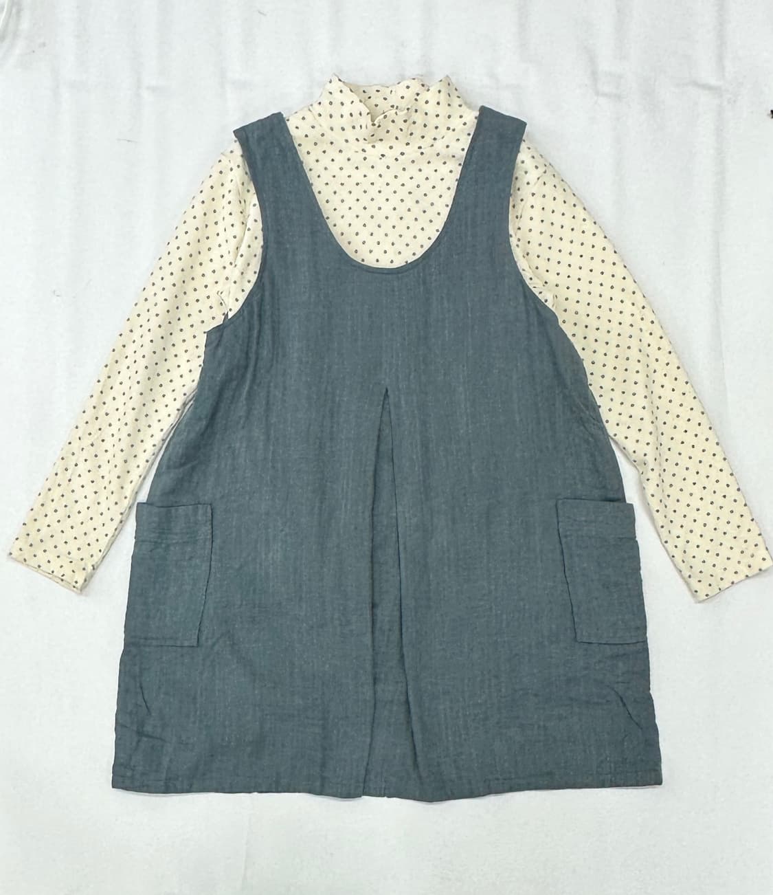 🩵하구미의 도트 러블리 코디세트🩵 목폴라 원피스 베이비돌 그런지 상품이미지3
