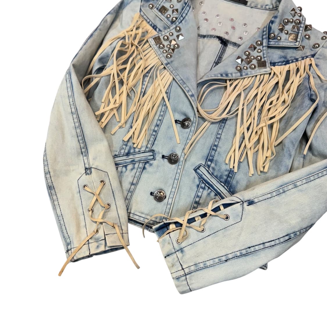 TOV Fringe & Studded 웨스턴 데님 자켓 (55)   상품이미지4