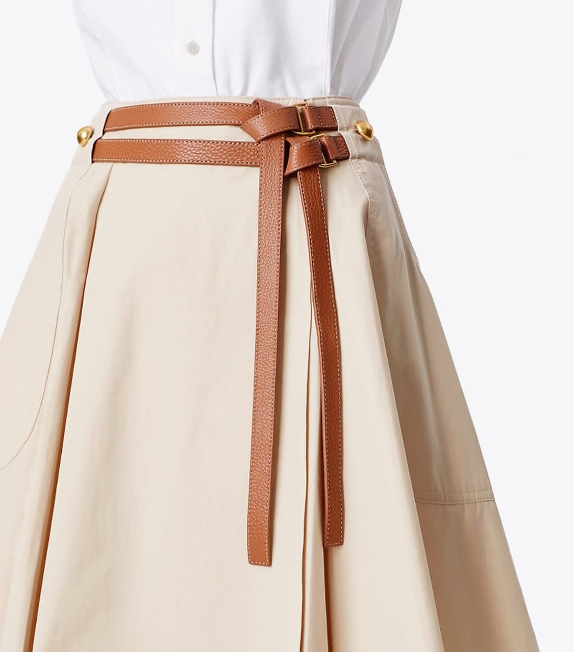 (오연서착용)TORY BURCH 토리버치 벨티드 플레어 스커트 상품이미지1