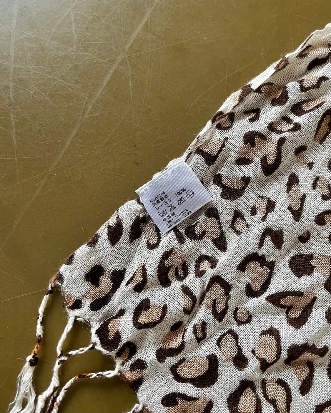 JPN Vintage Leopard Long Knit Scarf 상품이미지7