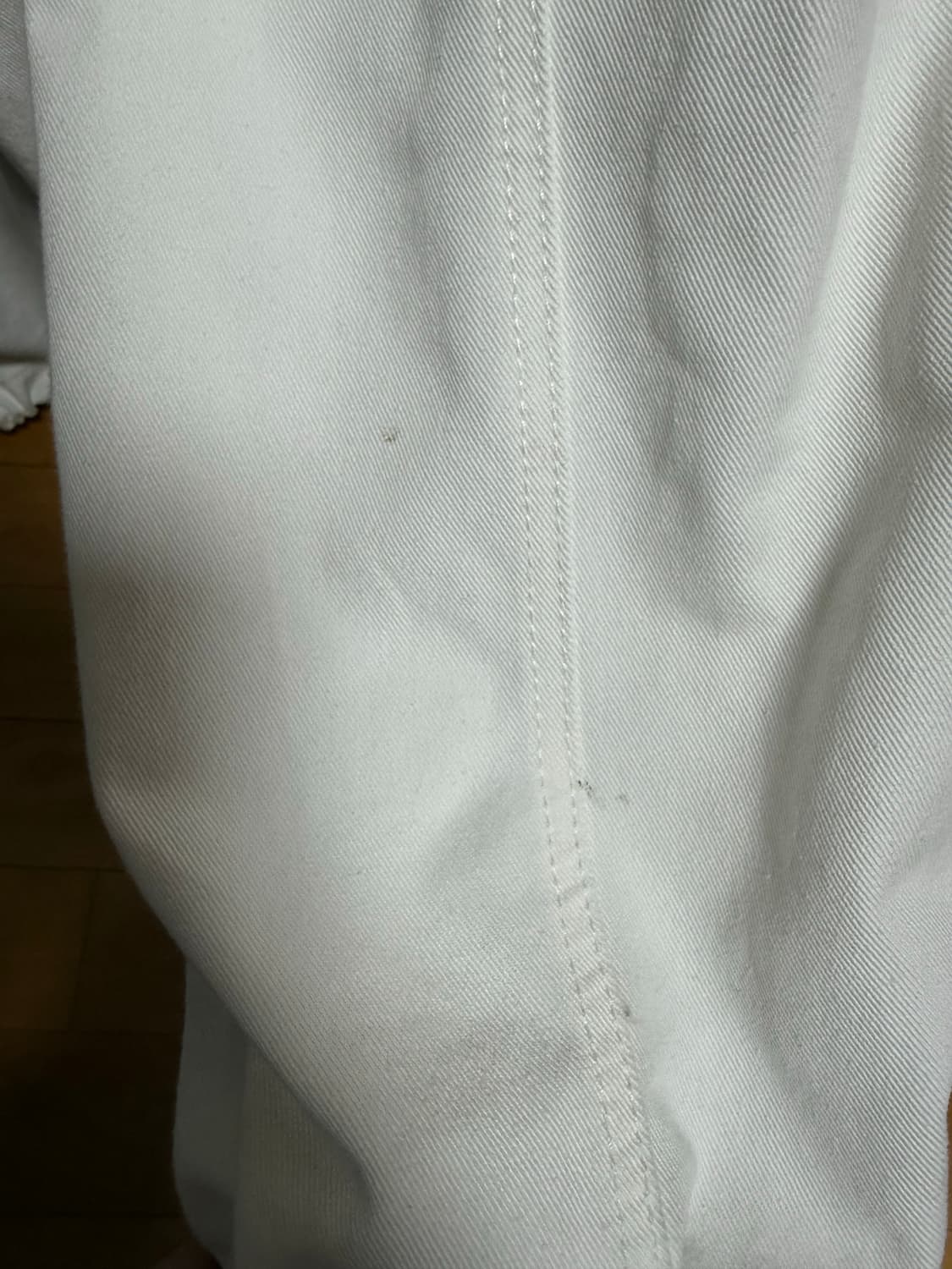 Knee Pin-tuck Printed Denim Pants ,White 상품이미지7