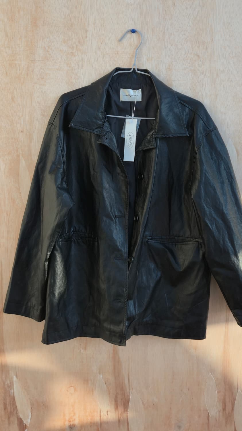 블랙 레더 가죽 자켓 black leather jacket 상품이미지5