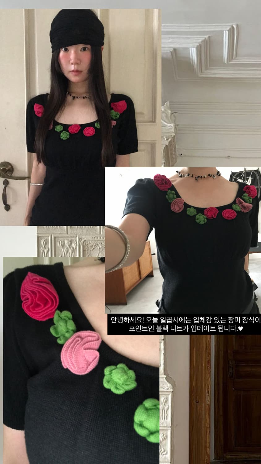  vintage flower knit 상품이미지9