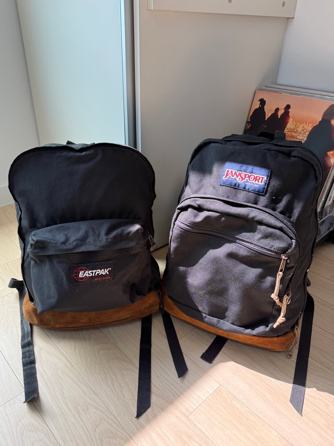 이스트팩 90s 빈티지 스웨이드 바텀 백팩 상품이미지1