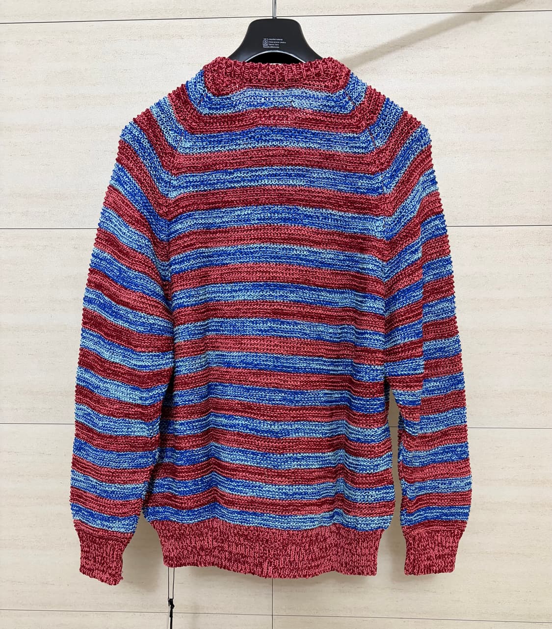 새상품)21SS 카브엠트 스트라이프 루즈 와플 믹스 니트 상품이미지2