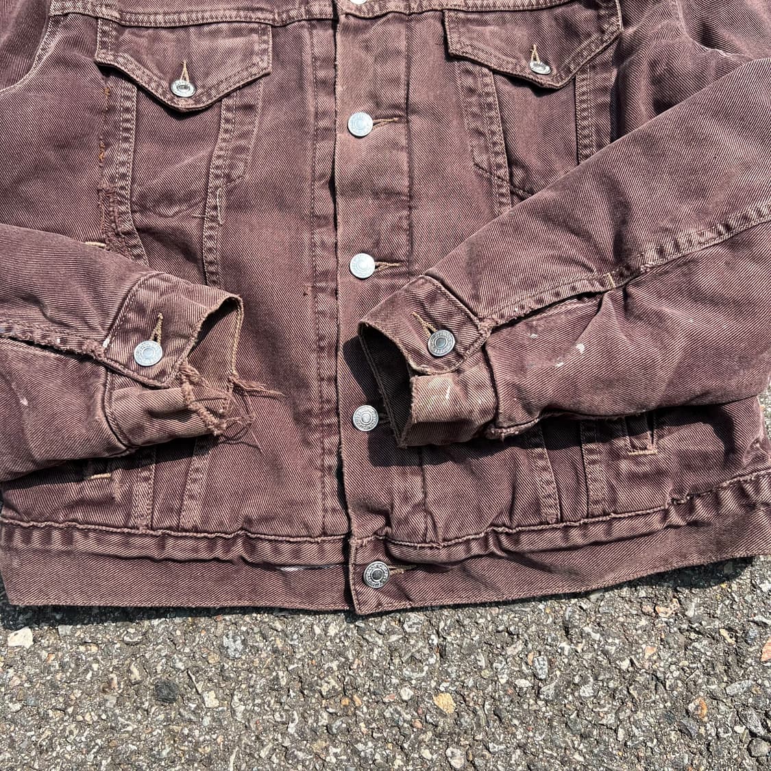 90‘s Levi’s 70614-77 패디드 보로 데님 자켓 상품이미지5