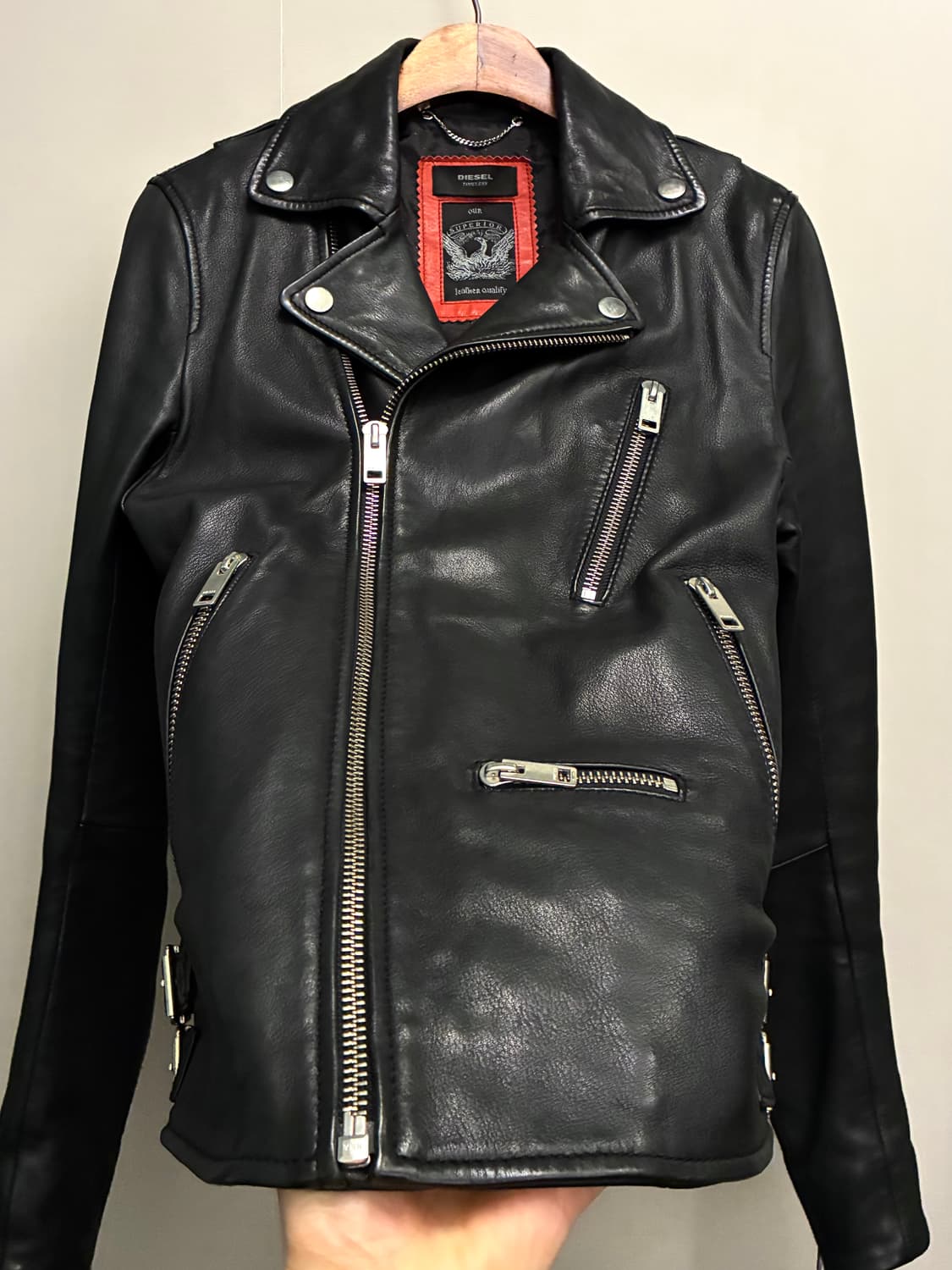 (M)DIESEL 디젤 컬렉션 바이커 램스킨 레더 라이더자켓 가죽자켓 상품이미지4