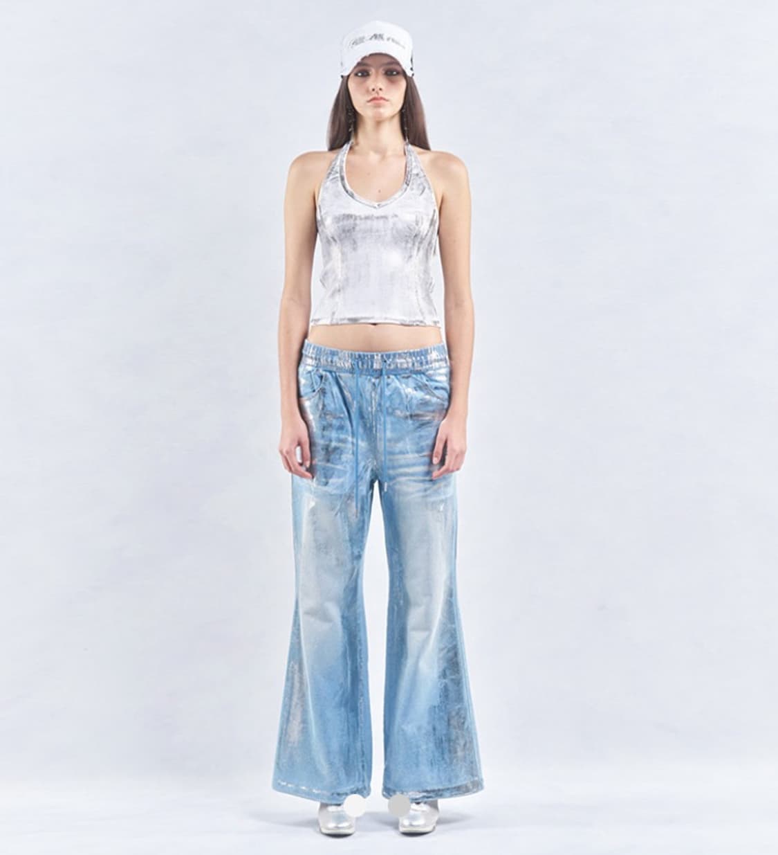 2000archives Denim metallic Sweatpants 상품이미지1