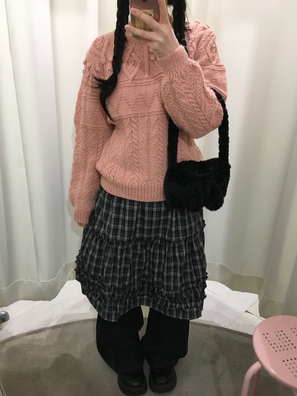 pink pompom knit 상품이미지2
