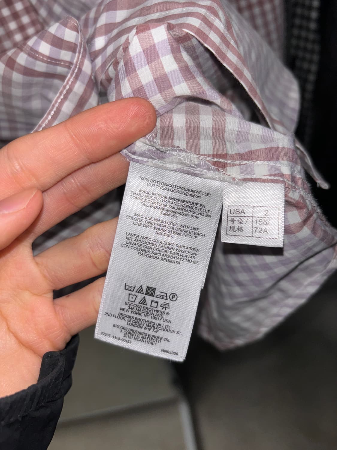 브룩스 브라더스 깅엄 체크 셔츠 상품이미지4