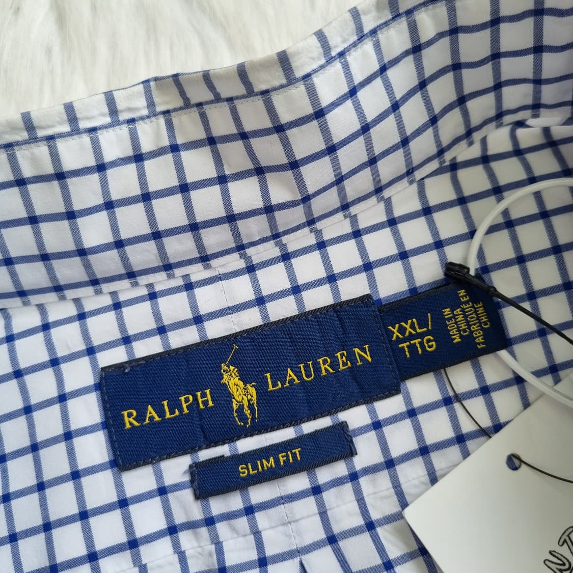 랄프로렌 슬림핏 블루 체크셔츠 1961 상품이미지4
