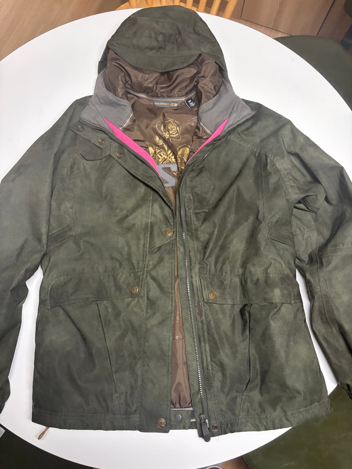 급처🔥 살로몬 카키 후드 야상  상품이미지1